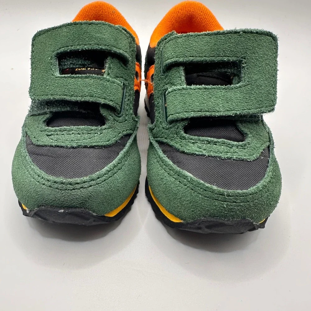 Saucony Jazz Low Pro Toddler Shoes Size 4M Green Orange Black SL265488 Sneaker